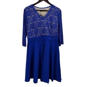 Homeyee Blue Lace Bodice Dress Size‎ 12 New